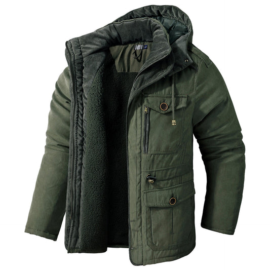 Daren - Chaqueta cálida con capucha para hombres