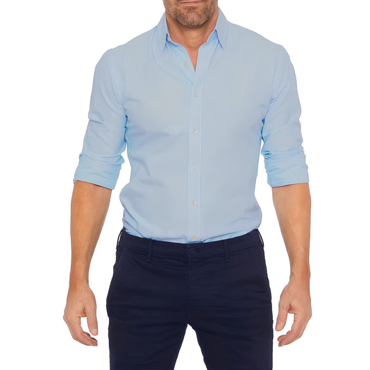 Andrew - Casual, formal, camisa sin arrugas para hombres