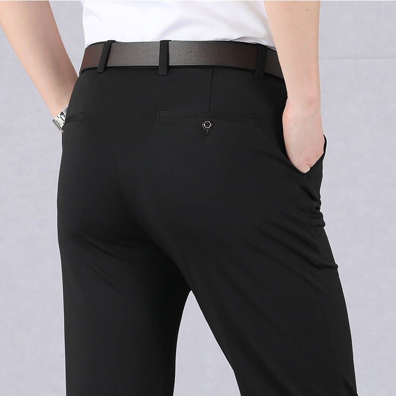 Beckett - Pantalones de vestir casual elásticos para hombre