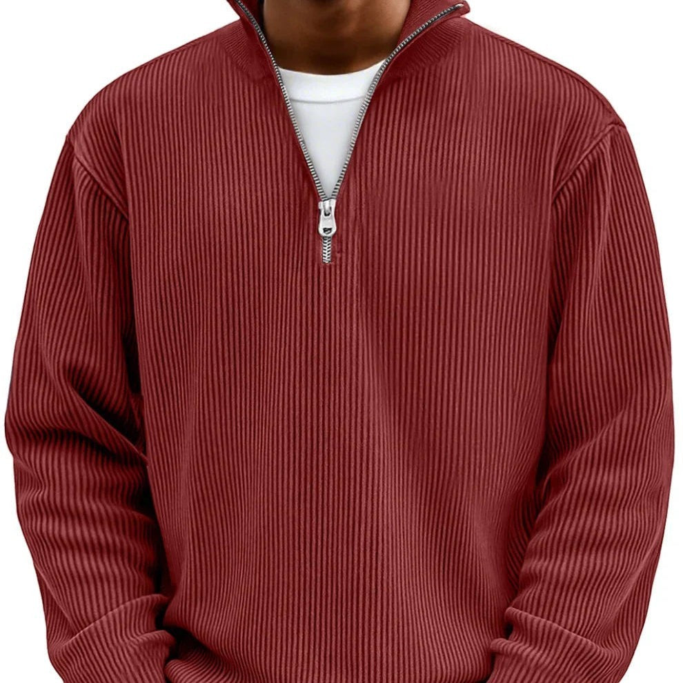 Erian™ - Jersey de punto acanalado con media cremallera