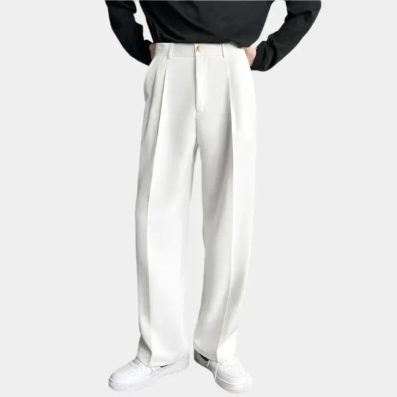 Emil – Pantalones anchos para hombre con pliegues