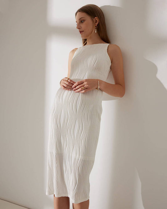 Vestido Camisola con Textura Ondulada