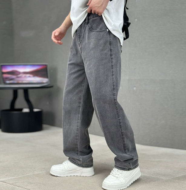 Lysander - Hombre Elegante Jeans de Pierna Recta