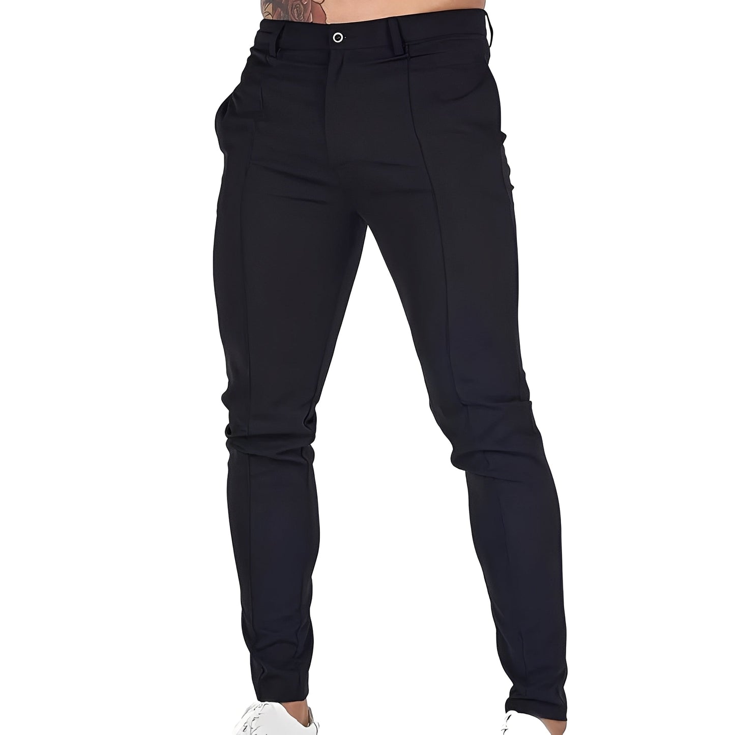 Stuart - pantalones casuales de corte slim-fit para hombres