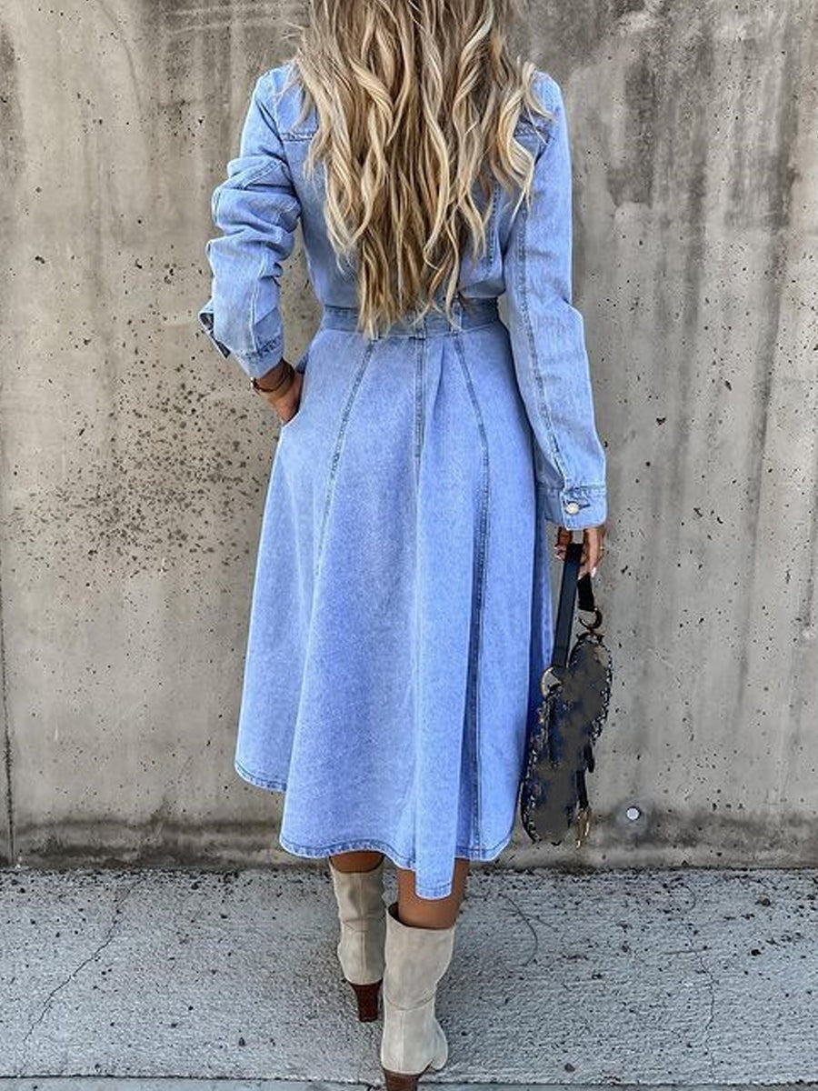 Luna | Vestido Denim de Manga Larga