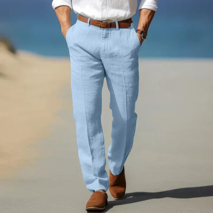 Santi - Pantalones de Lino Ligeros para Días Cálidos