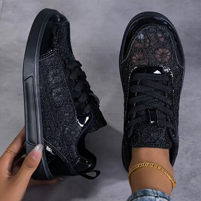 Dentelle | Zapatillas De Encaje Floral