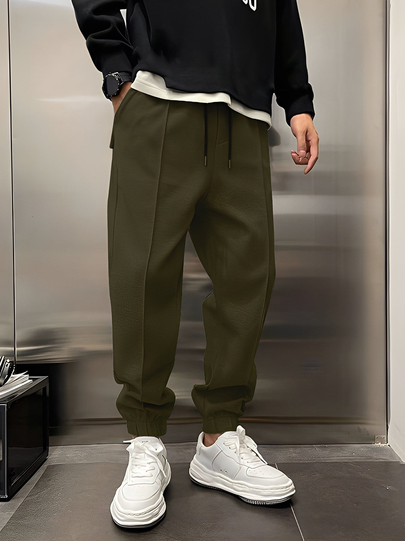 Wallace - Pantalones deportivos casuales y cómodos para hombre