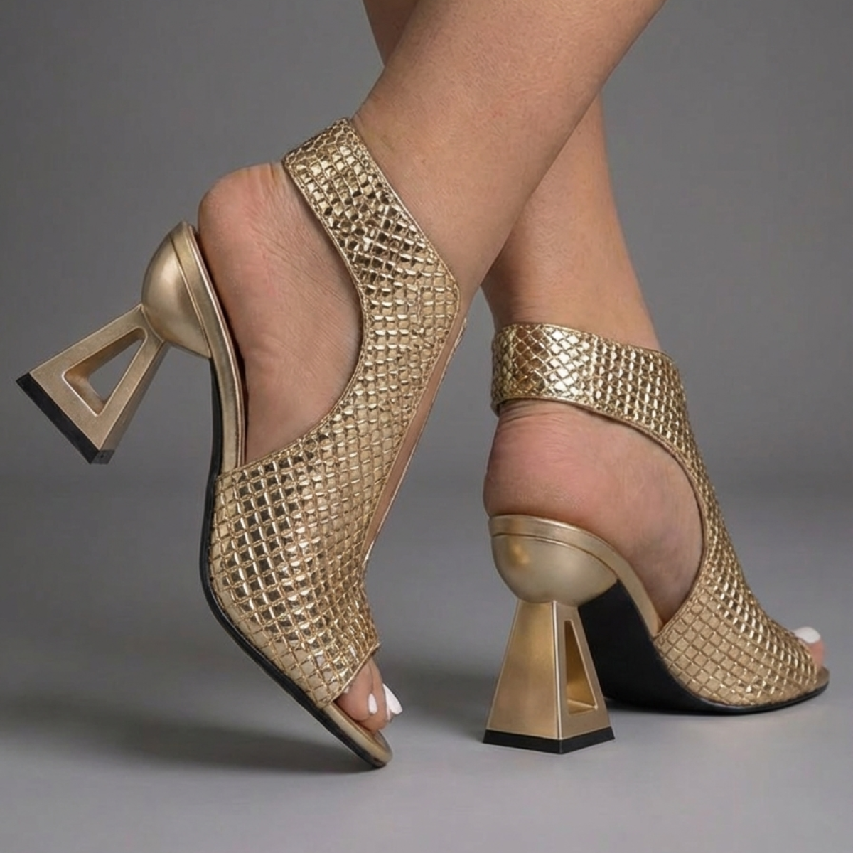 Elena | Sandalias Elegantes con Tacón Estable