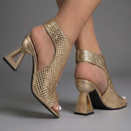 Elena | Sandalias Elegantes con Tacón Estable