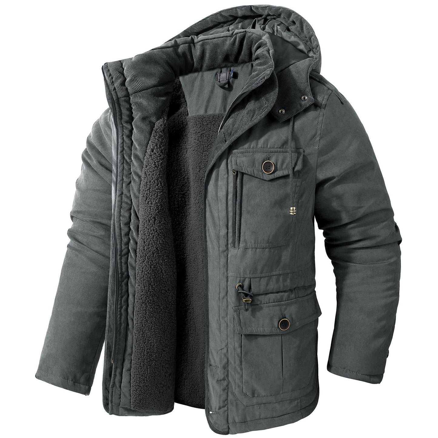 Daren - Chaqueta cálida con capucha para hombres