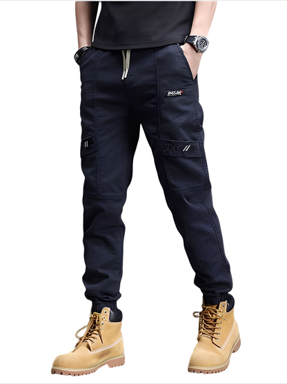 Alvin - Pantalones de chándal elegantes y elásticos con cordón para hombres