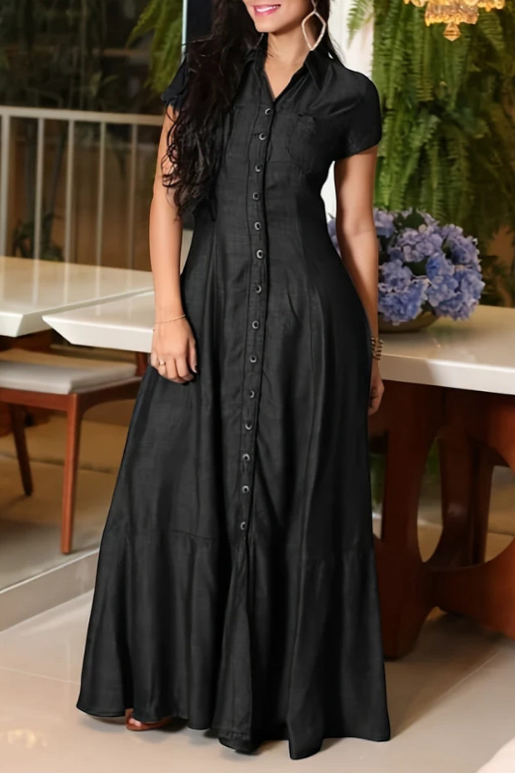 Elisa | Vestido Largo Denim
