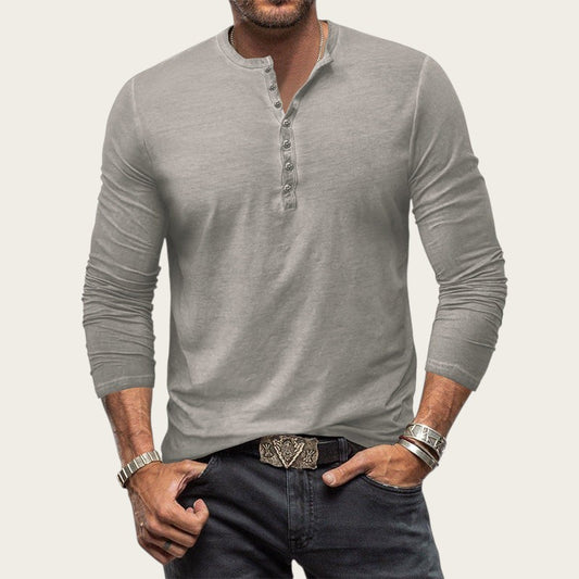 Clifford - Camisa clásica lavada con botones para hombre