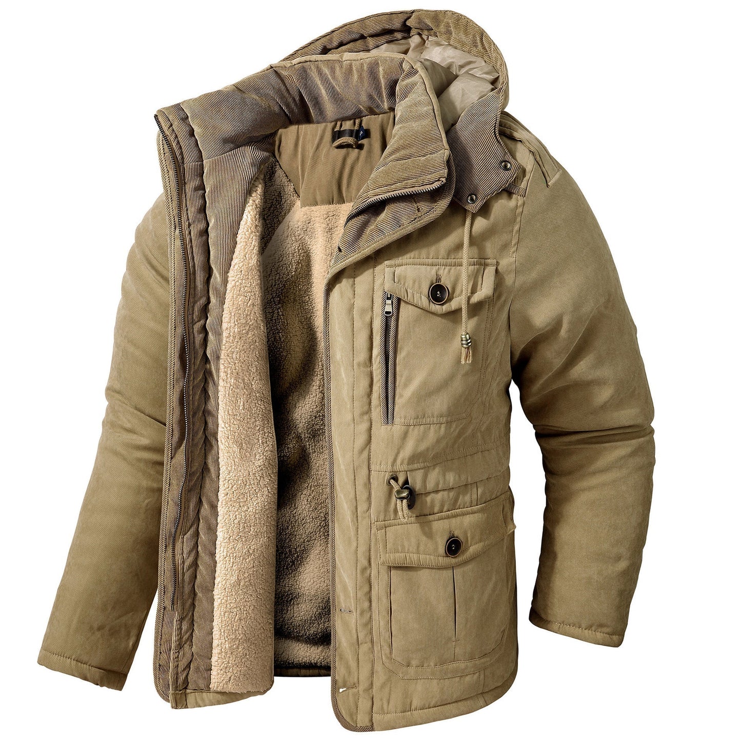 Daren - Chaqueta cálida con capucha para hombres