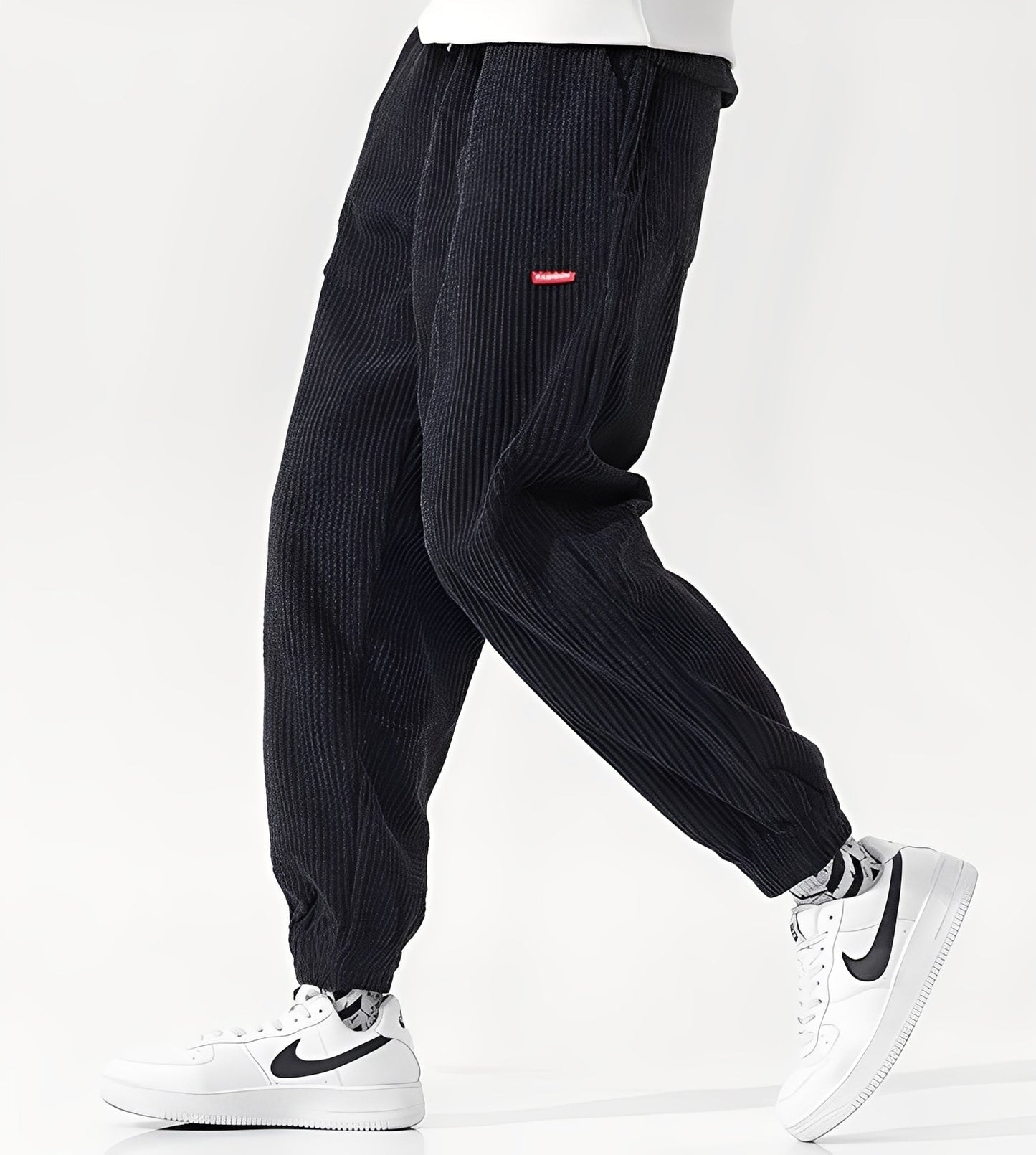 Nicholas - Pantalones de jogging elegantes de terciopelo acanalado para hombres