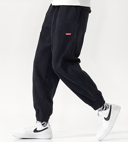 Nicholas - Pantalones de jogging elegantes de terciopelo acanalado para hombres