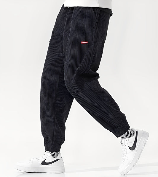 Nicholas - Pantalones de jogging elegantes de terciopelo acanalado para hombres