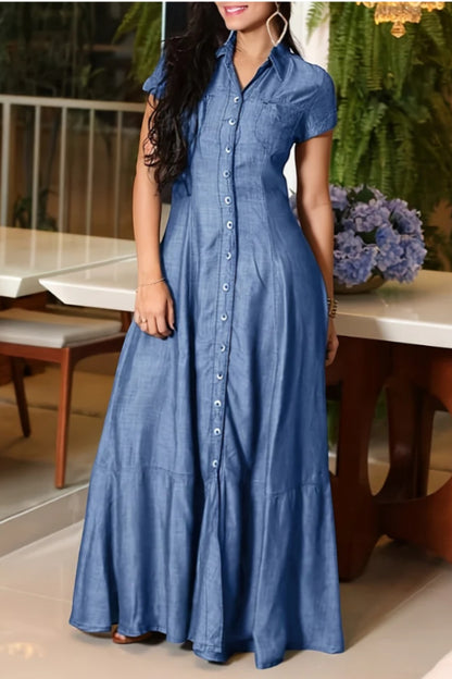 Elisa | Vestido Largo Denim