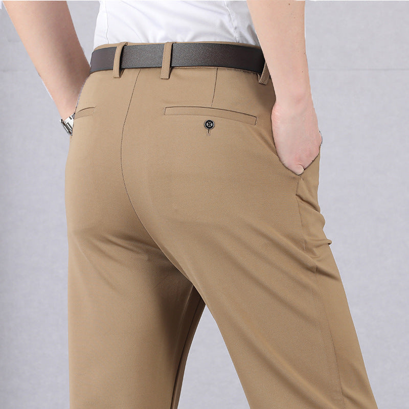 Beckett - Pantalones de vestir casual elásticos para hombre