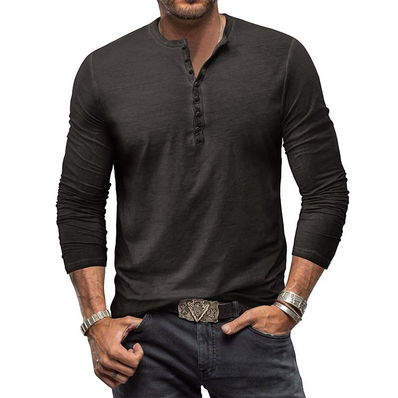 Clifford - Camisa clásica lavada con botones para hombre