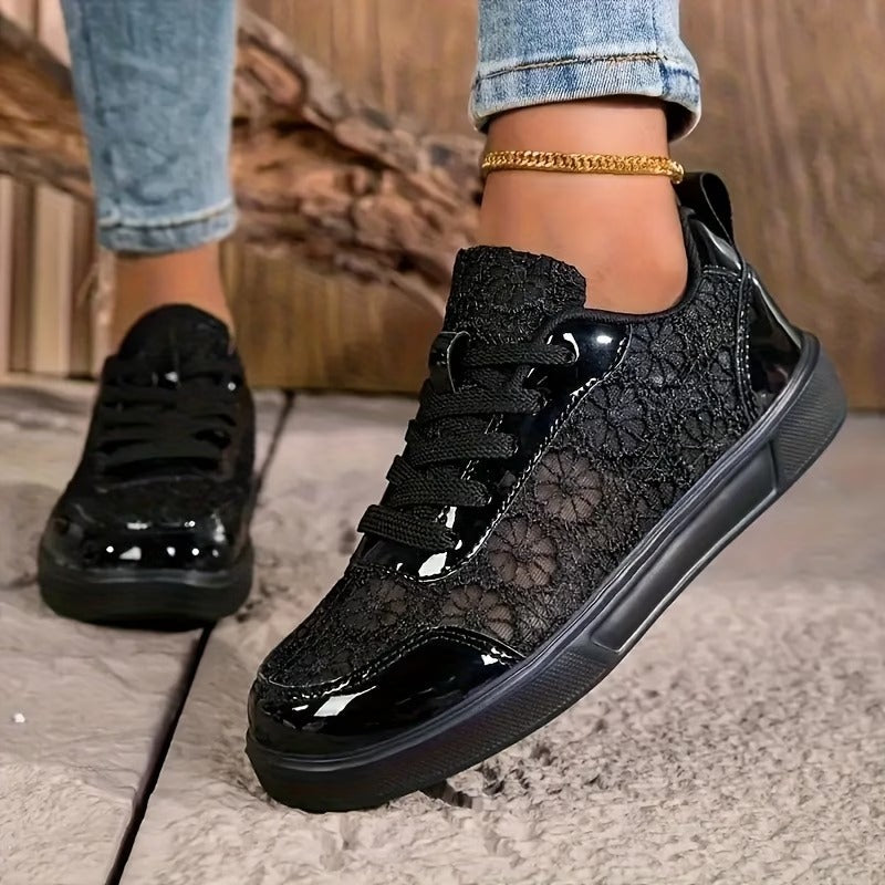 Dentelle | Zapatillas De Encaje Floral