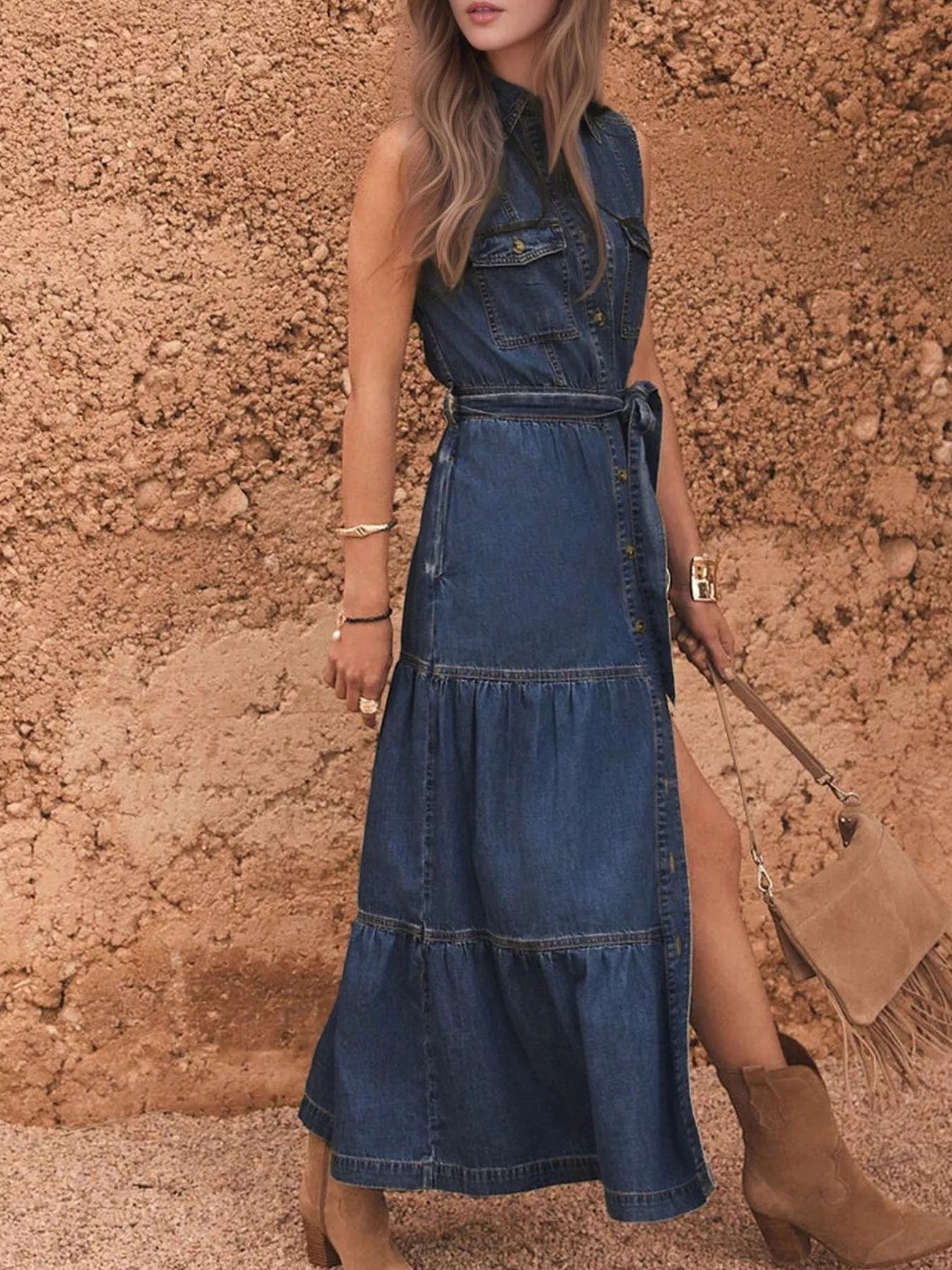 Catalina | Vestido Vaquero con Botones Frontales
