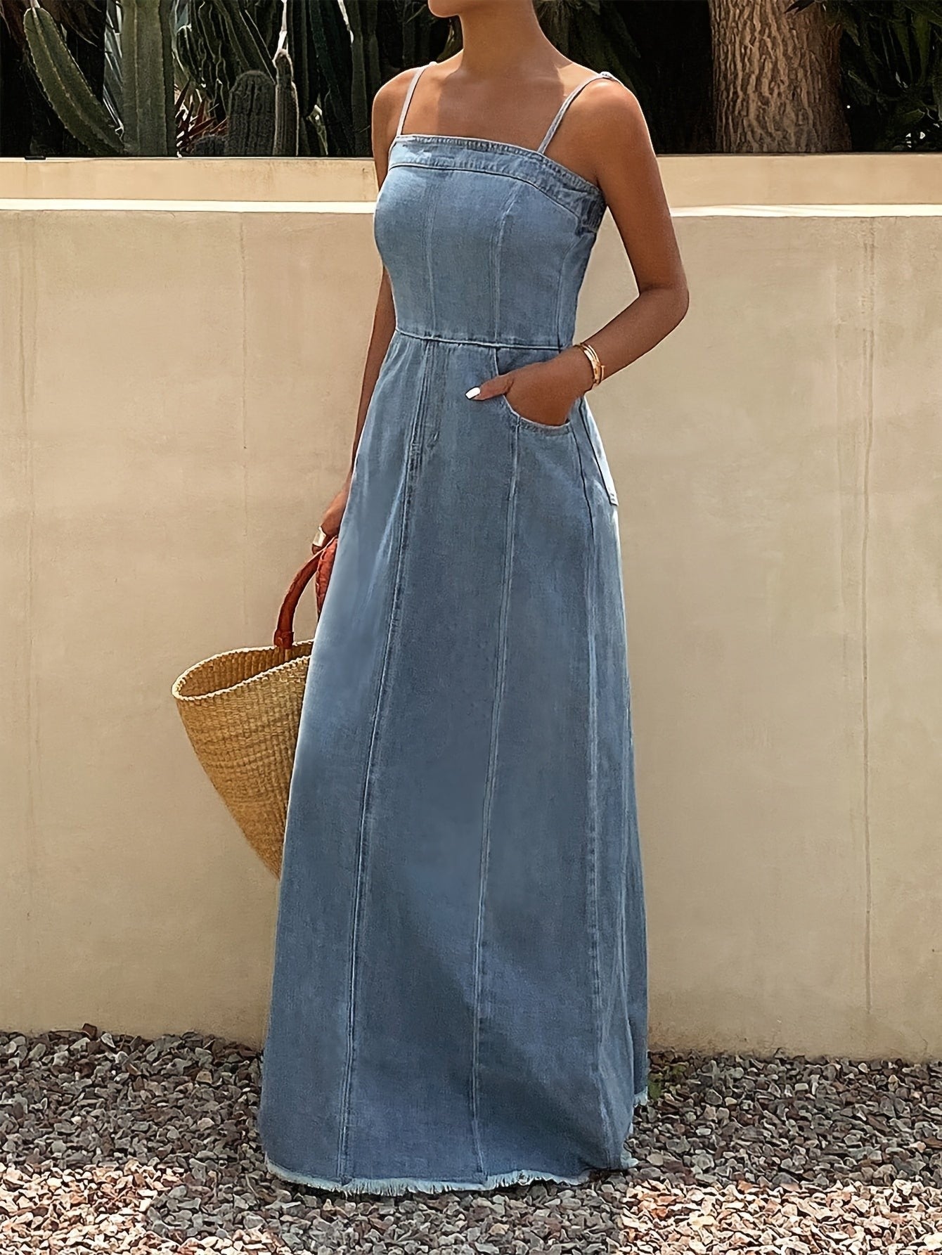Valentina | Vestido Maxi Vaquero Vintage