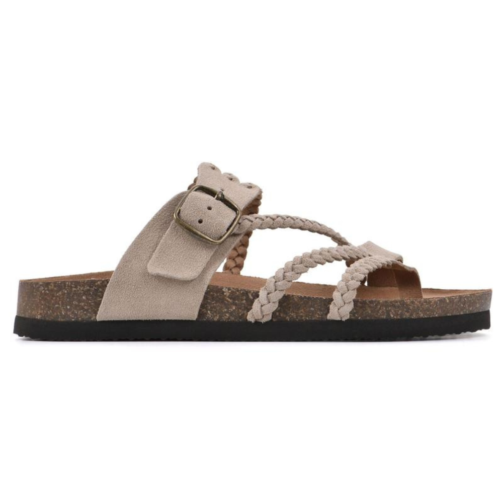 Sandalias Trenzadas En Corcho Natural