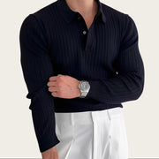 Raphael - camisa de manga larga con cuello tipo revers para hombre