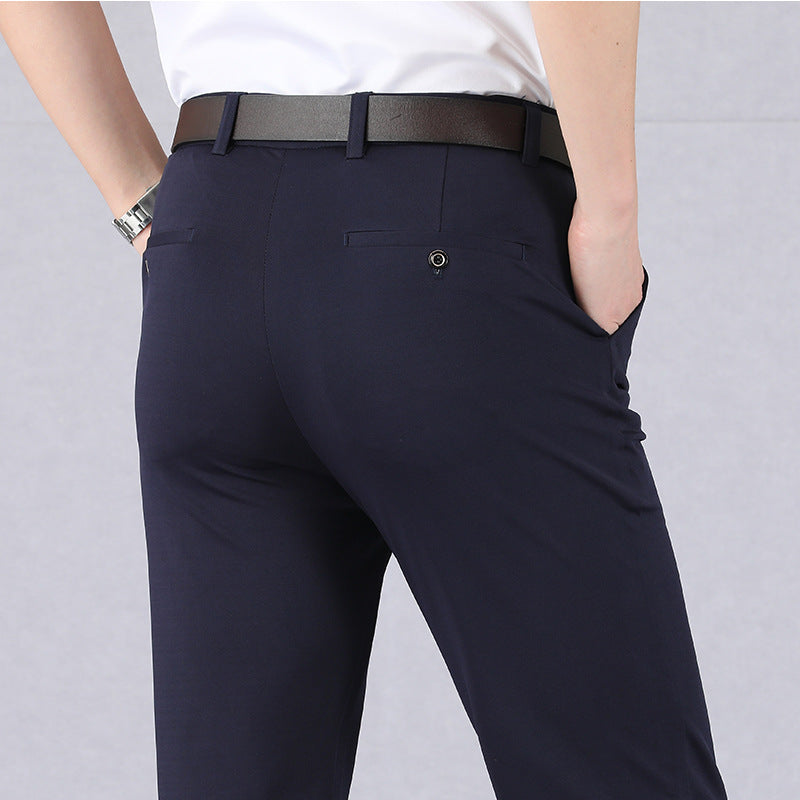 Beckett - Pantalones de vestir casual elásticos para hombre