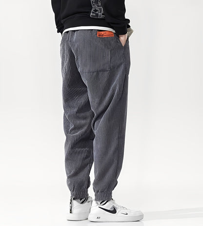 Nicholas - Pantalones de jogging elegantes de terciopelo acanalado para hombres