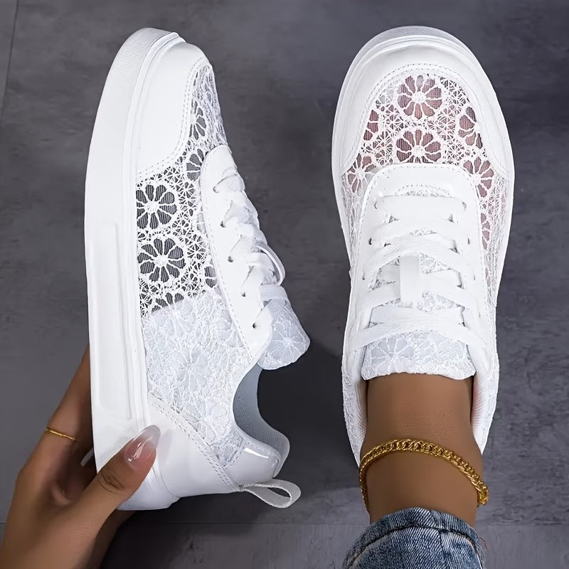Dentelle | Zapatillas De Encaje Floral