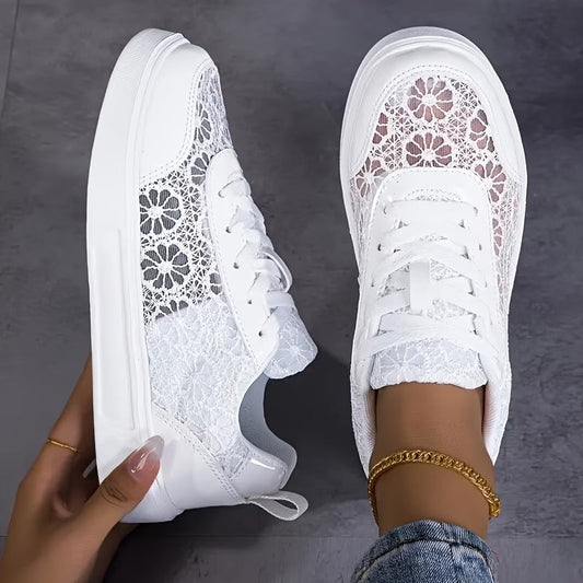 Dentelle | Zapatillas De Encaje Floral