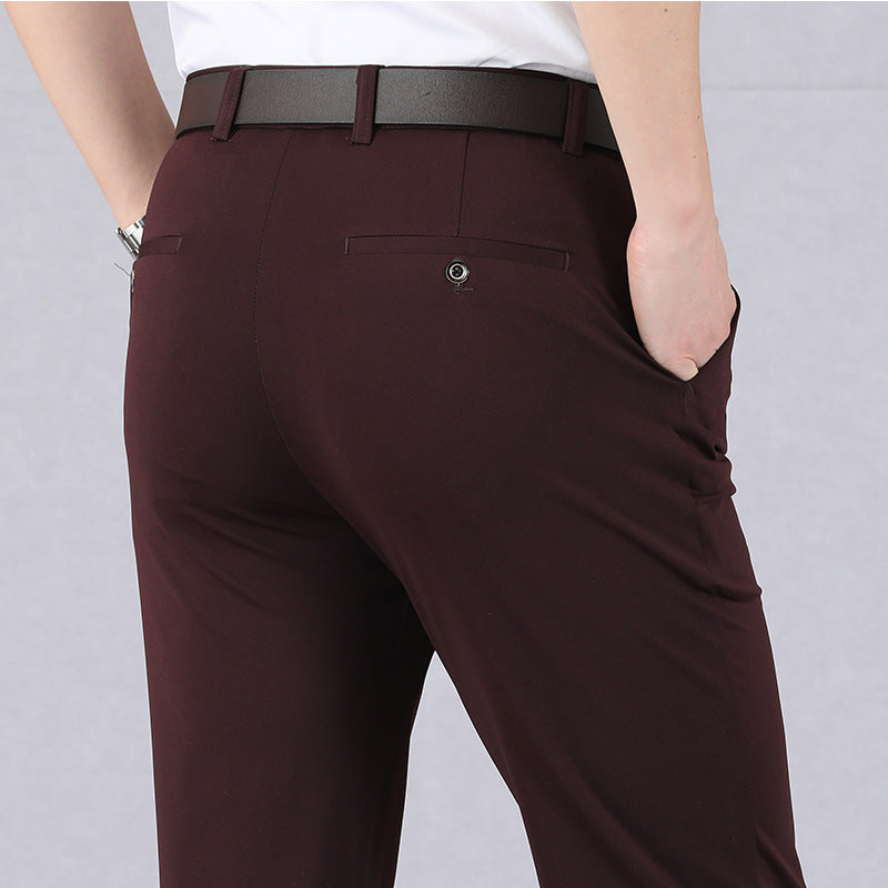 Beckett - Pantalones de vestir casual elásticos para hombre