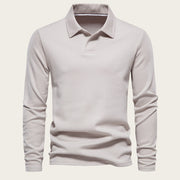 Elvin - Polo de manga larga casual y formal para hombre