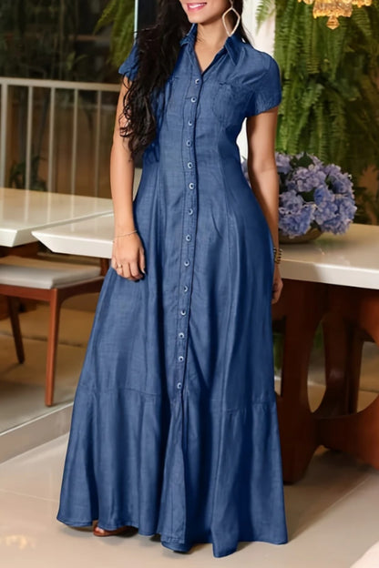 Elisa | Vestido Largo Denim