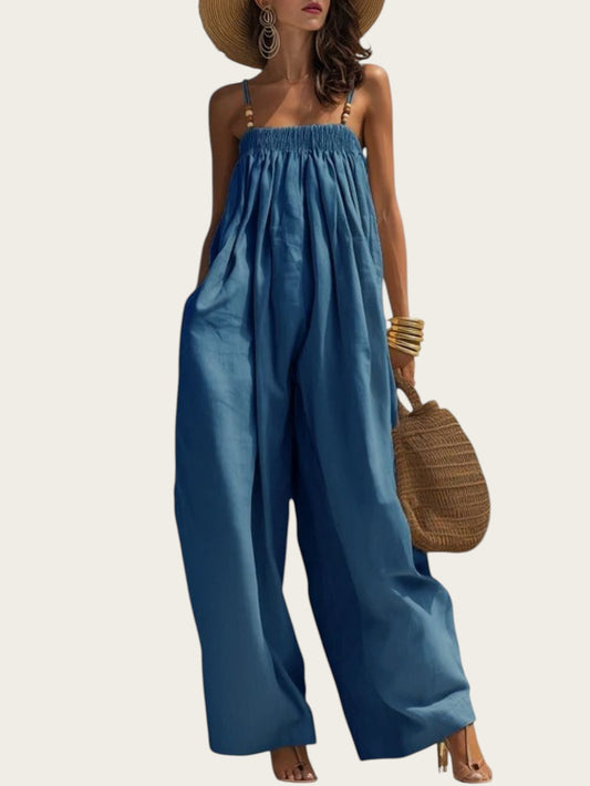Monica | Mono Denim de Pierna Ancha