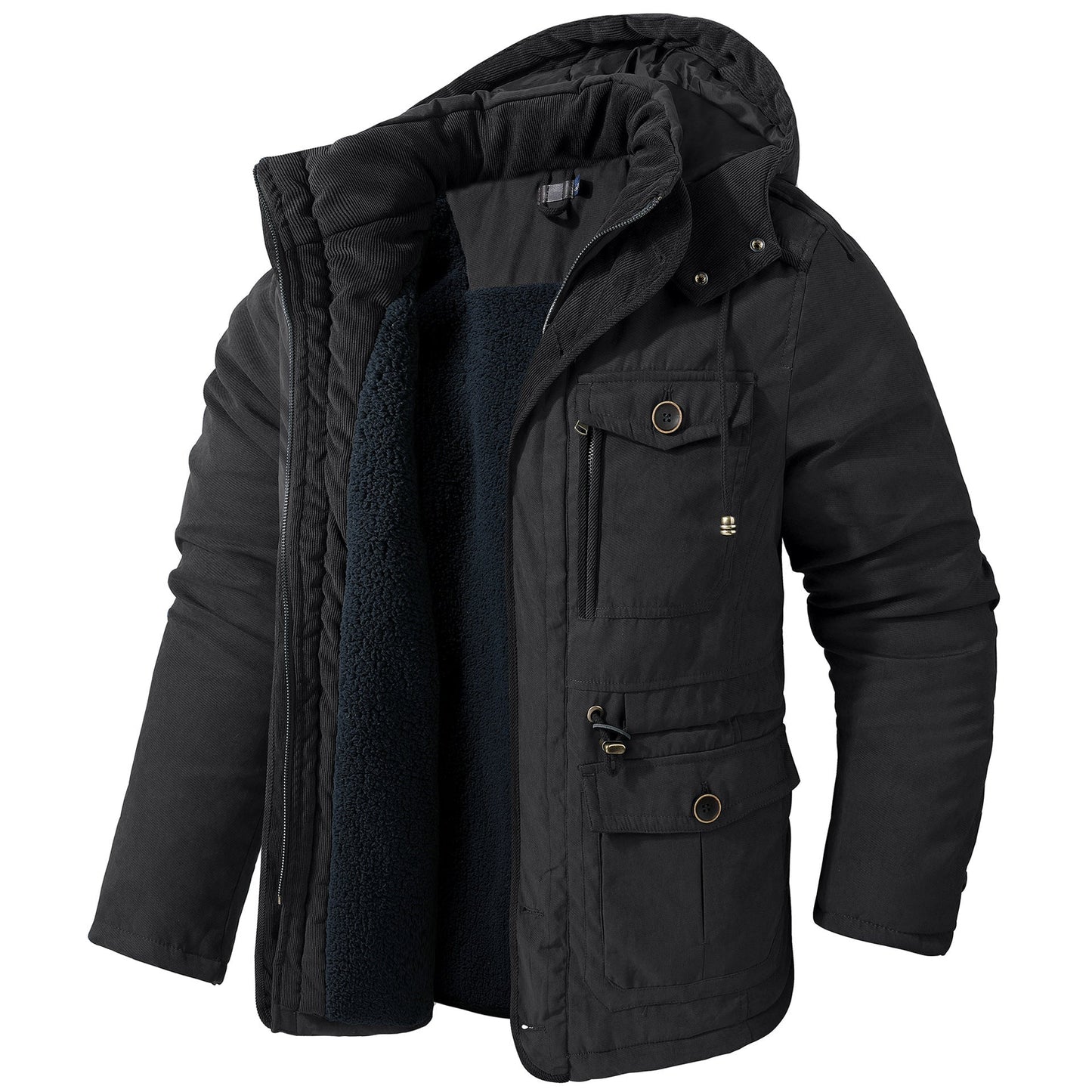 Daren - Chaqueta cálida con capucha para hombres