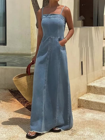 Valentina | Vestido Maxi Vaquero Vintage