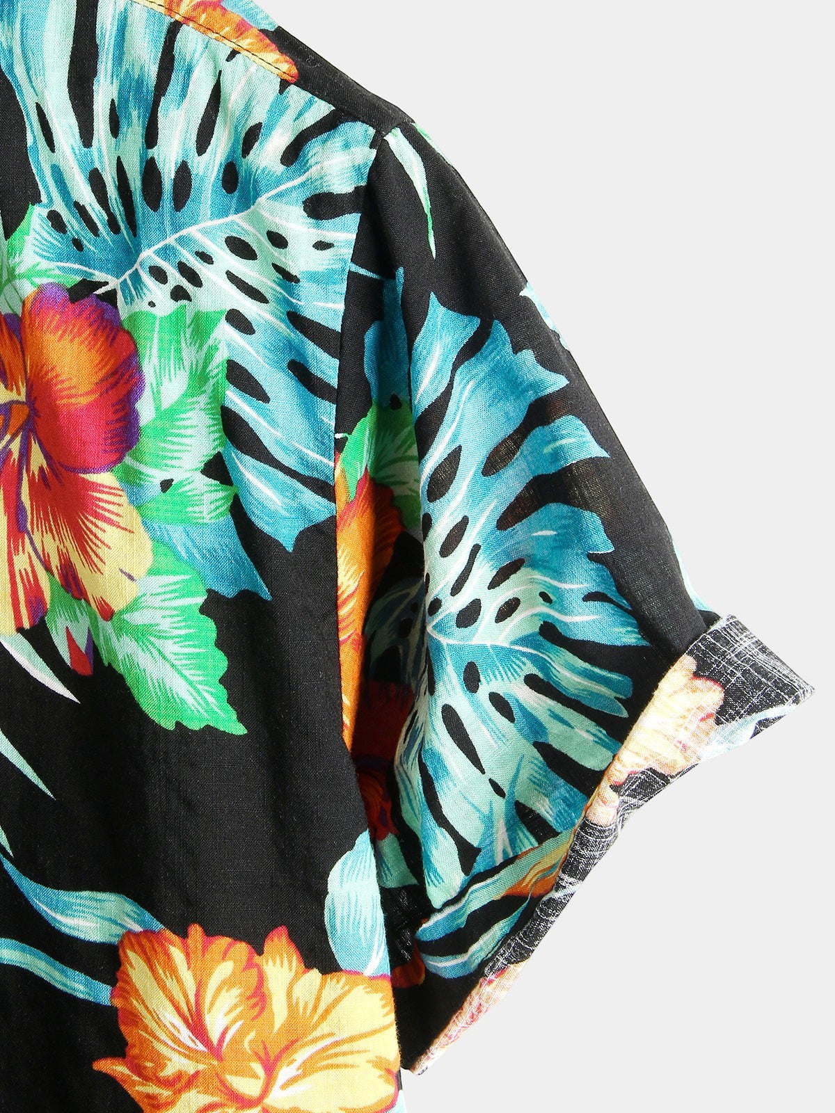Camisa Tropical Hawaiana de Algodón y Estampado Floral