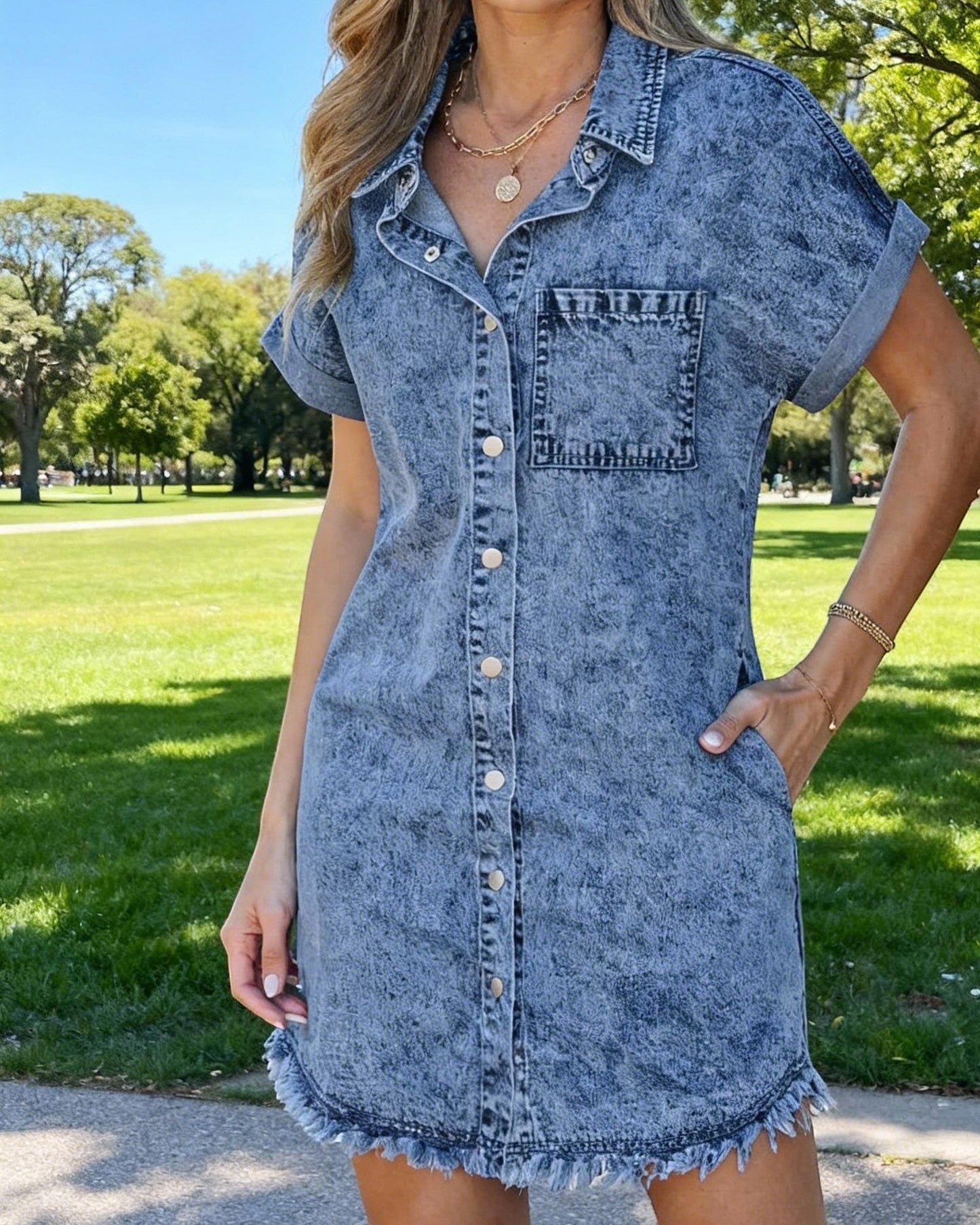 Kelia | Vestido Camisero Vaquero