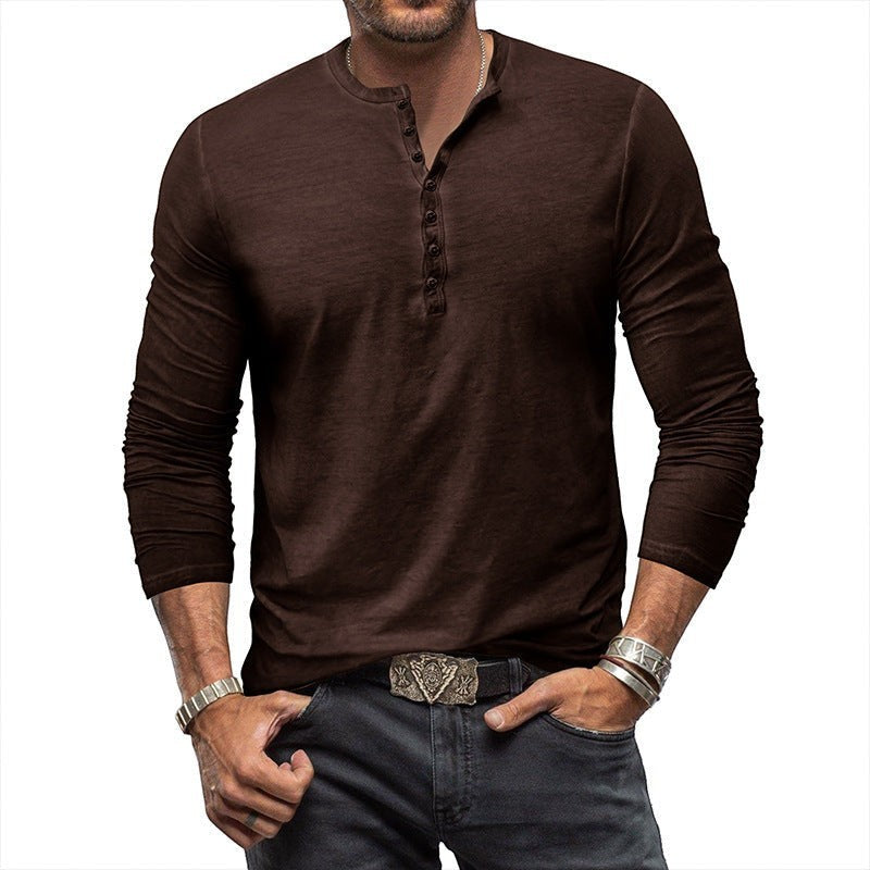 Clifford - Camisa clásica lavada con botones para hombre