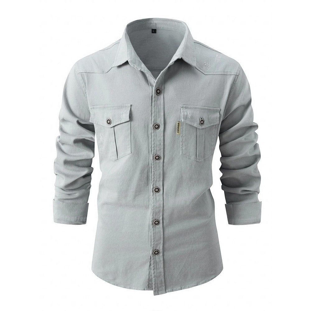 Marlon - Camisa casual y cómoda de tejido elástico para hombre