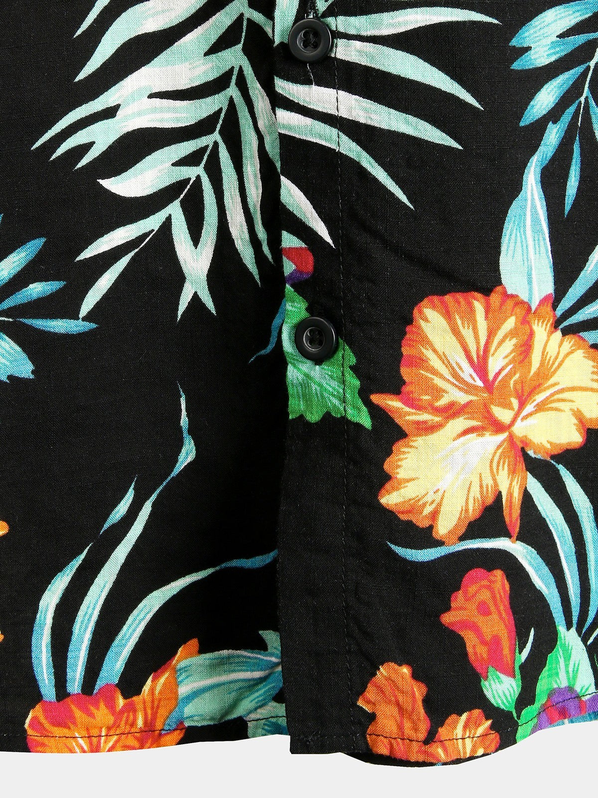 Camisa Tropical Hawaiana de Algodón y Estampado Floral