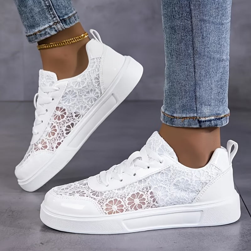 Dentelle | Zapatillas De Encaje Floral
