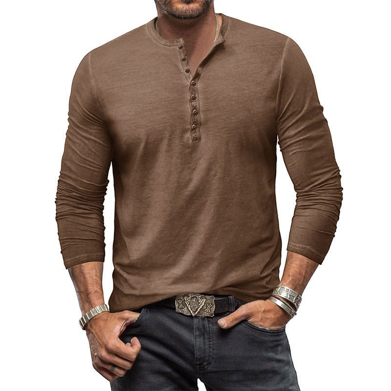 Clifford - Camisa clásica lavada con botones para hombre