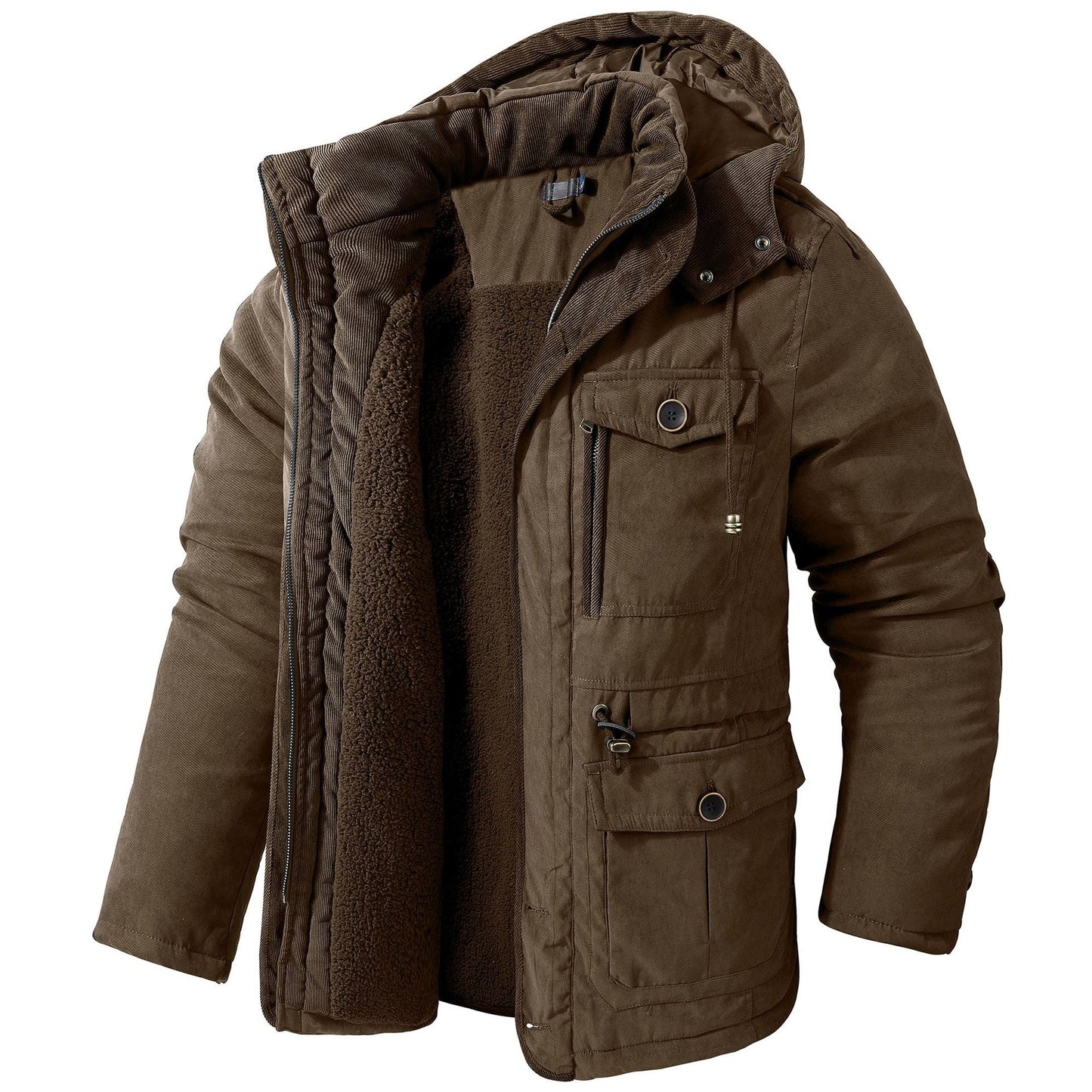 Daren - Chaqueta cálida con capucha para hombres