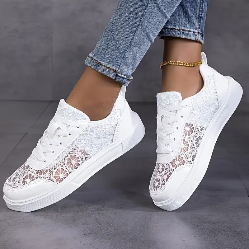 Dentelle | Zapatillas De Encaje Floral