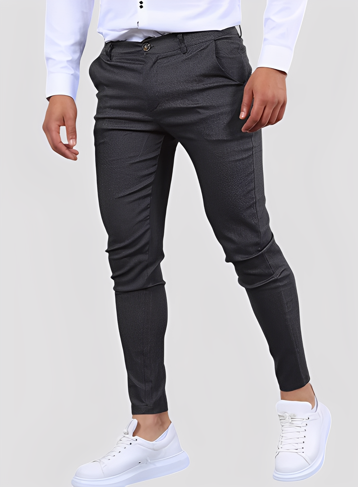 Reynard - Pantalones formales ajustados y elásticos para hombres